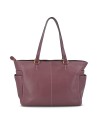 The Bridge - Letizia Leather Shopper Bag with Side Pockets