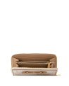 Alviero Martini Prima Classe - Portafoglio zip around in tessuto goffrato con morsetto Geo White