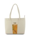 Alviero Martini Prima Classe - Medium-sized Bloom City Saffiano fabric shopping bag