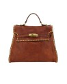 Campomaggi - Large "Ginevra" Leather Handbag with Shoulder Strap