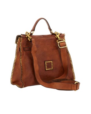  Campomaggi - Borsa a mano con tracolla in pelle Tg.  2