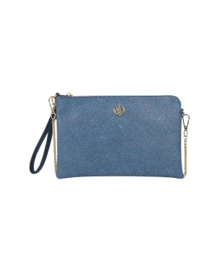 Ynot- Clutch Donna con tracolla in metallo Lux