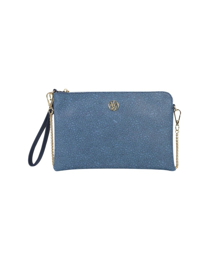 Ynot- Clutch Donna con tracolla in metallo Lux