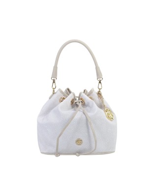  Ynot - Borsa Donna a secchiello in tessuto ed ecopelle Cloud