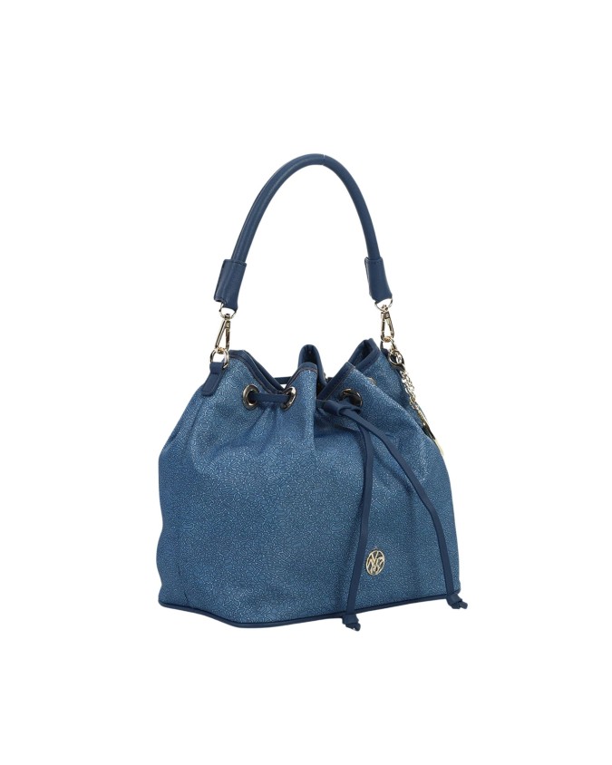 Ynot - Borsa Donna a secchiello in tessuto ed ecopelle Cloud
