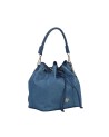 Ynot - Borsa Donna a secchiello in tessuto ed ecopelle Cloud