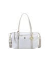 Ynot - Borsa Donna shopper in tessuto ed ecopelle con tracolla Cloud