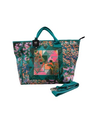  Ynot - Borsa Donna da mare Maxi in tela cerata Color's Bay 2