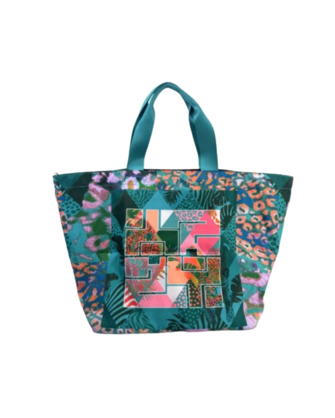Ynot - Borsa donna da mare grande in nylon Color's Bay