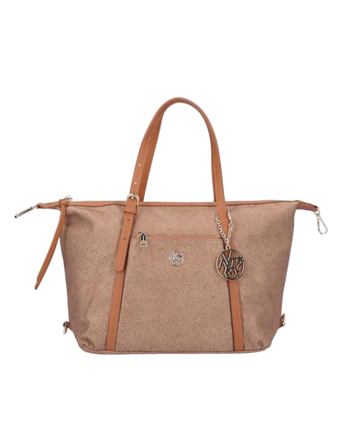 Ynot - Borsa Donna Boston in tessuto ed ecopelle  Cloud