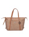Ynot - Borsa Donna Boston in tessuto ed ecopelle  Cloud