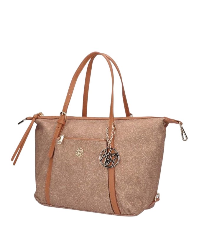 Ynot - Borsa Donna Boston in tessuto ed ecopelle  Cloud