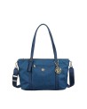 Ynot - Borsa shopping in nylon con doppio manico e tracolla Cloud