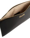 Alviero Martini Prima Classe - Clutch with Rubberized Fabric Wrist Strap in Geo Harmonia