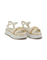 Alviero Martini Prima Classe - Wedge Sandals with 1C Logo in Eco Nappa