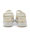 Alviero Martini Prima Classe - Wedge Sandals with 1C Logo in Eco Nappa