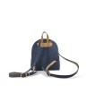 Alviero Martini Prima Classe - Backpack with Geo Classic Print Accents in Geo Urban Raffia-Effect Coated Fabric