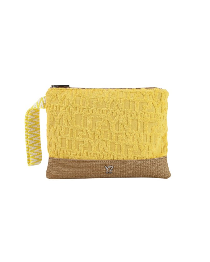 Ynot - Clutch Donna in tessuto con logo Sponge