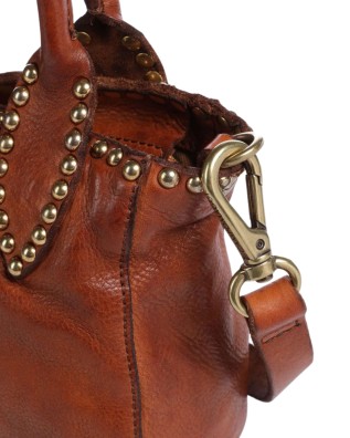 Campomaggi - Handbag with Shoulder Strap and Studs, Made... 2