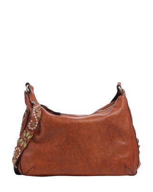 Campomaggi - Nada Cowhide Leather Hobo Bag with Studs -...