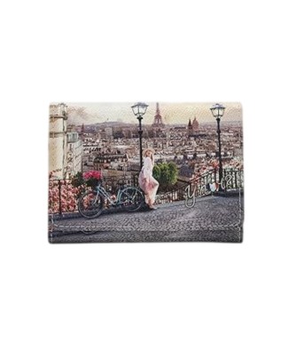 Ynot - Women's Wallet with Flap and Button in Faux...