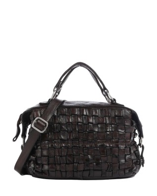 Campomaggi - Petra Woven Cowhide Leather Satchel with...