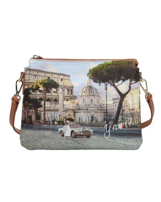 Ynot - Borsa a spalla con due scomparti in ecopelle Yesbag