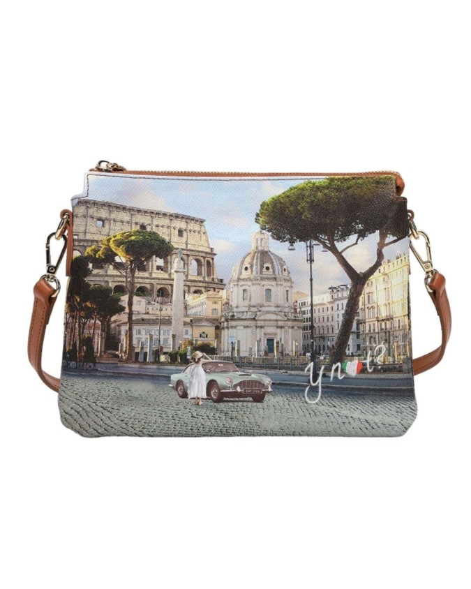 Ynot - Borsa a spalla con due scomparti in ecopelle Yesbag