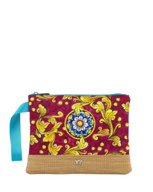  Ynot - Clutch Donna in poliestere con fiori Ortigia 2