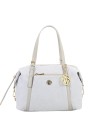 Ynot - Women's Boston Bag in Fabric and Faux Leather  Cloud