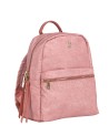 Ynot – Damenrucksack aus Stoff mit Logo und Kunstleder in der Farbe Cloud