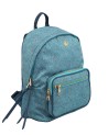 Ynot – Damenrucksack mit zwei Fronttaschen aus Stoff mit durchgehendem Cloud-Muster