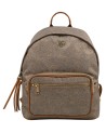 Ynot – Damenrucksack mit zwei Fronttaschen aus Stoff mit durchgehendem Cloud-Muster