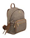 Ynot – Damenrucksack mit zwei Fronttaschen aus Stoff mit durchgehendem Cloud-Muster
