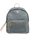 Ynot – Damenrucksack mit zwei Fronttaschen aus Stoff mit durchgehendem Cloud-Muster