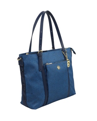  Ynot - Borsa Shopping con Taschina Frontale in Tessuto ed 2