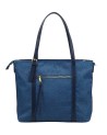 Ynot - Shopping Bag with Front Pocket in Fabric and Cloud Faux Leather