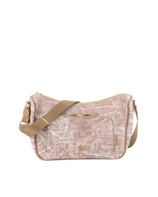  Ynot - Borsa a spalla grande con tasca esterna in pvc Aeterna