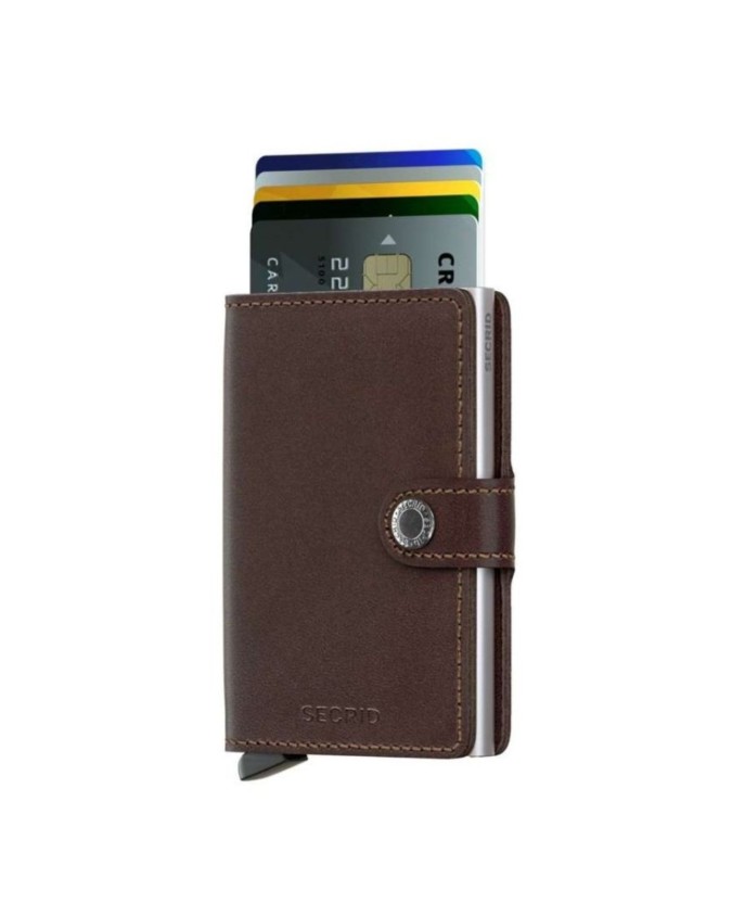 Secrid - Portafoglio MINI in pelle e alluminio RFID Basic MB