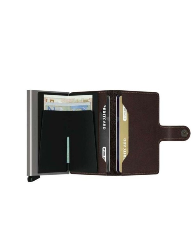 Secrid - Portafoglio MINI in pelle e alluminio RFID Basic MB