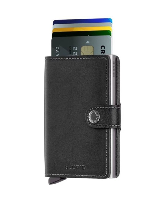 Secrid - Portafoglio MINI in pelle e alluminio RFID Basic MB