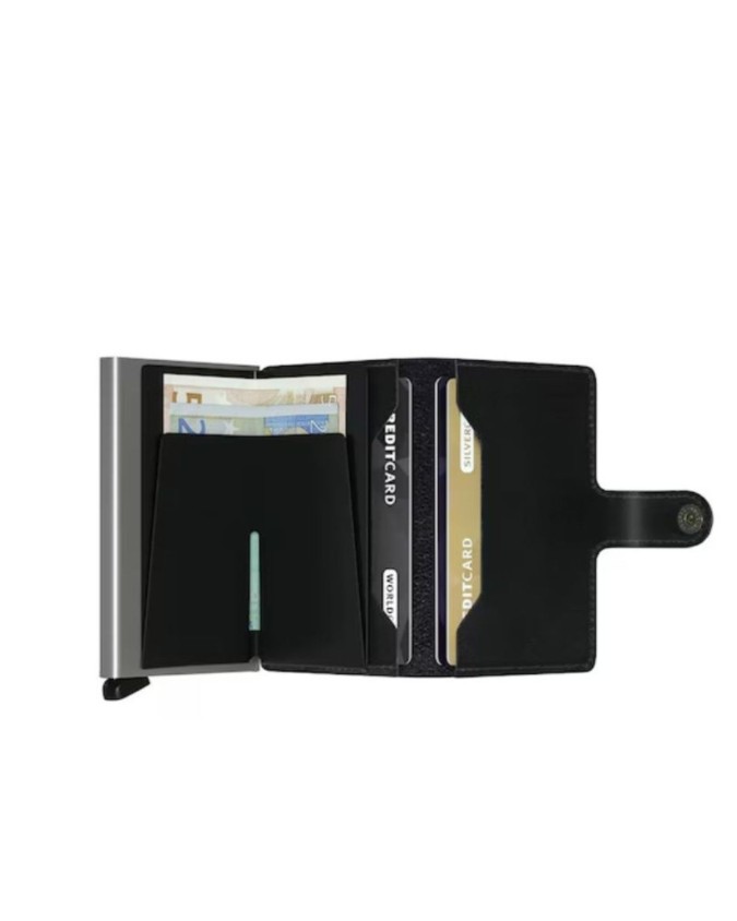 Secrid - Portafoglio MINI in pelle e alluminio RFID Basic MB