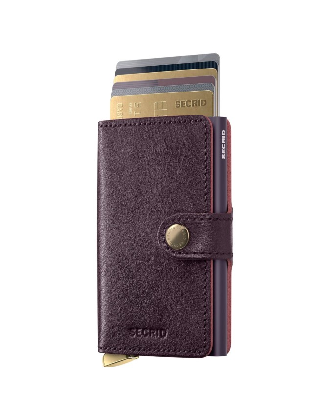 Secrid - Miniwallet in pelle e alluminio Basco Plus