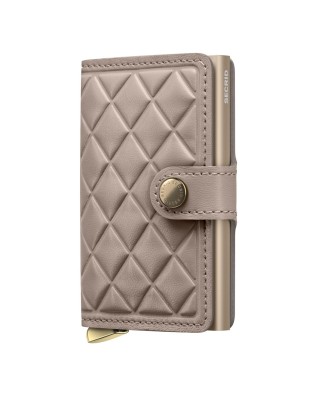 Secrid - Miniwallet in pelle e alluminio Emboss Diamond Plus