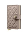 Secrid - Miniwallet in pelle e alluminio Emboss Diamond Plus