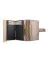 Secrid - Miniwallet in pelle e alluminio Emboss Diamond Plus