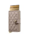 Secrid - Miniwallet in pelle e alluminio Emboss Diamond Plus