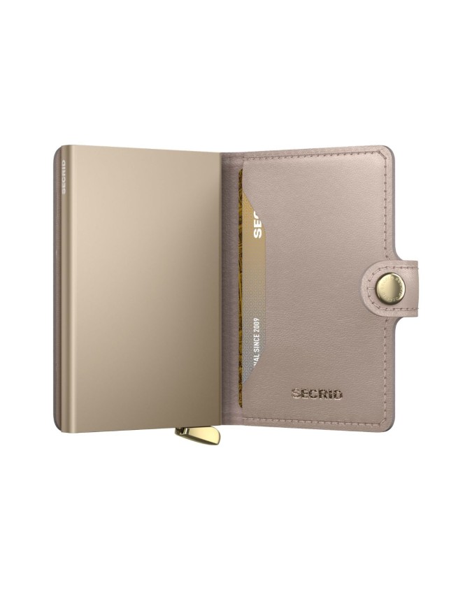 Secrid - Miniwallet in pelle e alluminio Emboss Diamond Plus