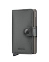Secrid - Miniwallet in pelle e alluminio Satin