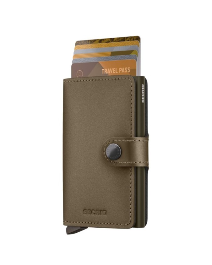 Secrid - Miniwallet in pelle e alluminio Satin